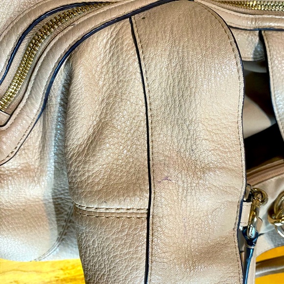 Coach double strap tan bag no A1757-F57545 3 compartment *Please note ink marks - Picture 10 of 14